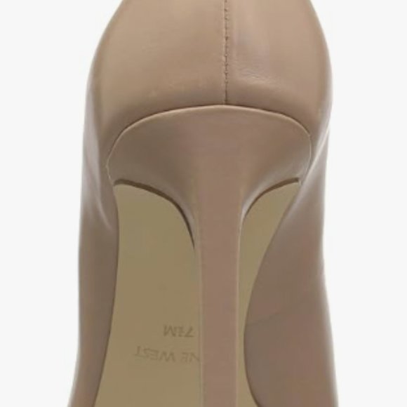 NEW Nine West Womens Tatiana Pointy Toe Pump Leather barely nude sz 6.5 - Picture 6 of 8